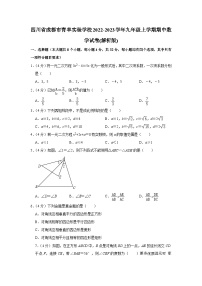 四川省成都市青羊实验学校2022-2023学年九年级上学期期中数学试卷