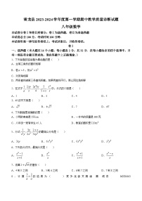 河北省秦皇岛市青龙满族自治县2023-2024学年八年级上学期期中数学试题