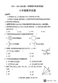 2023-2024学年洛阳市洛龙区八年级上学期期中数学试卷