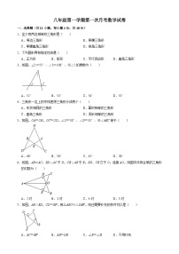 八年级上学期第一次月考数学试卷 (10)