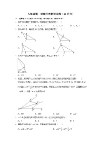 八年级上学期月考数学试卷（10月份）