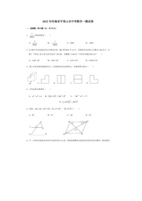 2022年河南省平顶山市中考数学一模试卷