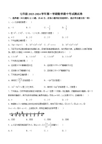 山东省德州市德城区第九中学2023-2024学年七年级上学期期中数学试题