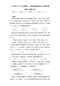 数学八年级上册3 应用二元一次方程组——鸡免同笼综合训练题