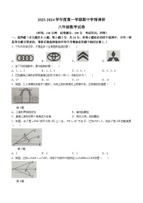 江苏省盐城市滨海县2023-2024学年八年级上学期期中数学试题