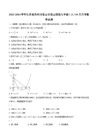 2023-2024学年江苏省苏州市昆山市昆山四校九年级（上）10月月考数学试卷（含解析）