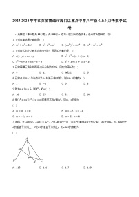 2023-2024学年江苏省南通市海门区重点中学八年级（上）月考数学试卷（含解析）