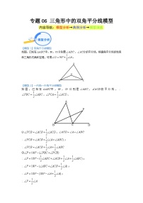 专题06 三角形中的双角平分线模型 2024年中考数学核心几何模型重点突破（全国通用）