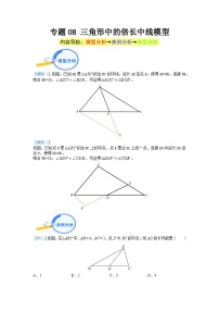 专题08 三角形中的倍长中线模型 2024年中考数学核心几何模型重点突破（全国通用）