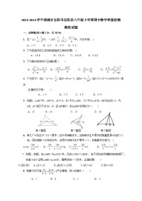 2023-2024学年湖南省岳阳市岳阳县八年级上学期期中数学质量检测模拟试题（含解析）