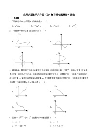 北师大版数学八年级（上）复习微专题精炼9 函数