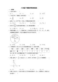 人教版数学8年级下册 期末课时练2