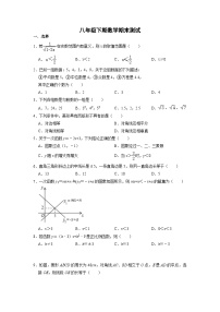 人教版数学8年级下册 期末课时练3