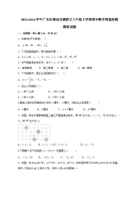 2023-2024学年广东省清远市清新区八年级上学期期中数学质量检测模拟试题（含解析）