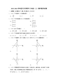 四川省成都市四川大学附属中学2023—2024学年八年级上学期期中数学试卷