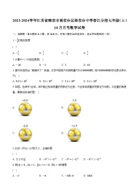 2023-2024学年江苏省南京市雨花台区雨花台中学春江分校七年级（上）10月月考数学试卷（含解析）