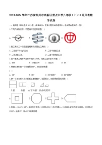 2023-2024学年江苏省苏州市高新区重点中学八年级（上）10月月考数学试卷（含解析）