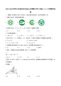 2023-2024学年江苏省苏州市昆山市秀峰中学八年级（上）月考数学试卷（含解析）