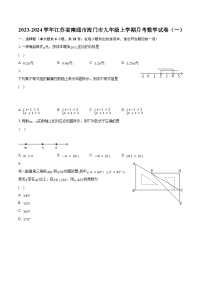 2023-2024学年江苏省南通市海门市九年级上学期月考数学试卷（一）（含解析）