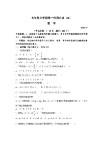 河南省安阳市林州市2023-2024学年七年级上学期10月月考数学试卷(答案不全)