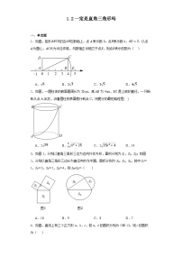 初中数学北师大版八年级上册第一章 勾股定理2 一定是直角三角形吗课时训练