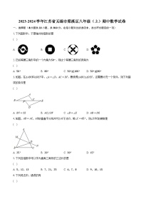 2023-2024学年江苏省无锡市梁溪区八年级（上）期中数学试卷(含解析）