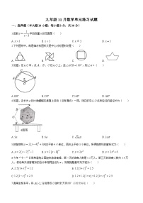 广东省中山市教学共进联盟2023-2024学期九年级上学期年期中数学试题