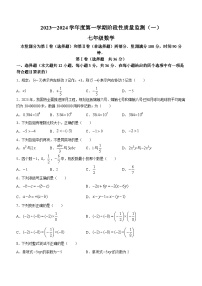 天津市南开区2023-2024学年七年级上学期期中数学试题