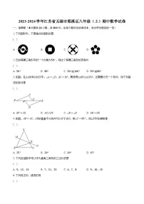 江苏省无锡市梁溪区2023-2024学年八年级上学期 期中数学试卷