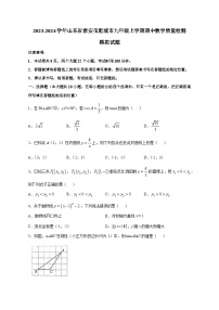 2023-2024学年山东省泰安市肥城市九年级上册期中数学学情检测模拟试题（含答案）