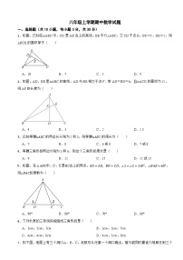 八年级上学期期中考试数学试题 (26)