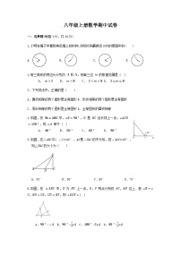 八年级上学期期中考试数学试题 (28)