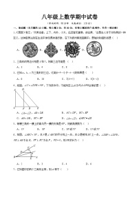 八年级上学期期中考试数学试题 (38)