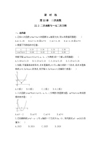 初中数学22.2二次函数与一元二次方程课时作业