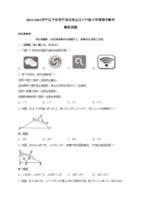 2023-2024学年辽宁省葫芦岛市连山区八年级上学期期中数学模拟试题（含答案）