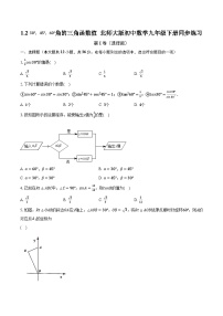 初中数学北师大版九年级下册2 30°、45°、60°角的三角函数值优秀练习题