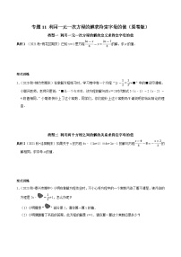 专题11 利用一元一次方程的解求待定字母的值-2023-2024学年七年级数学上册专题训练+备考提分专项训练·2024精华版（人教版）