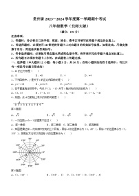 贵州省毕节市大方县黄泥塘镇中学2023-2024学年八年级上学期期中数学试题(无答案)