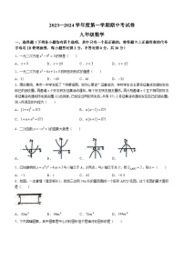 河南省商丘市虞城县第一初级中学2023-2024学年九年级上学期期中数学试题