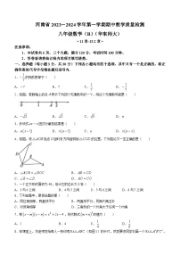 河南省洛阳市偃师市新前程美语学校2023-2024学年八年级上学期期中数学试题