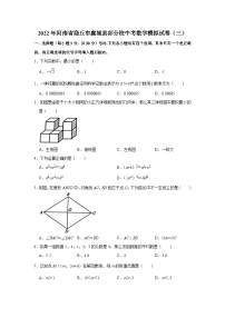 2022年河南省商丘市虞城县部分校中考数学模拟试卷（三）（word版 无答案）