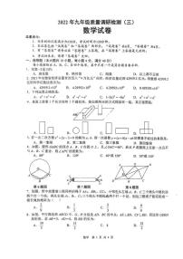 2022年安徽省合肥市蜀山区中考三模数学试题（PDF版，无答案）