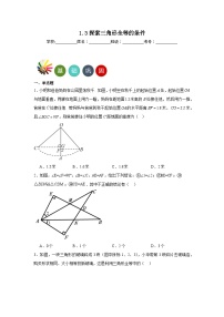 初中1.3 探索三角形全等的条件综合训练题