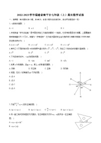 2022-2023学年福建省南平市七年级（上）期末数学试卷（含答案解析）