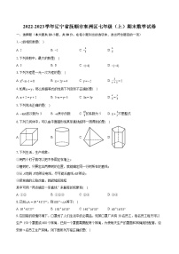2022-2023学年辽宁省抚顺市东洲区七年级（上）期末数学试卷（含答案解析）