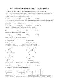 2022-2023学年云南省曲靖市七年级（上）期末数学试卷（含答案解析）