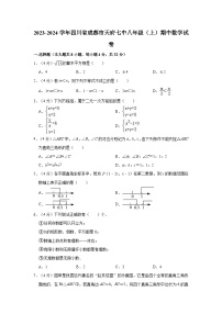 四川省成都市天府第七中学2023-2024学年八年级上学期期中数学试卷