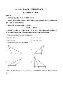 山西省朔州市右玉县2023-2024学年八年级上学期10月月考数学试卷(含解析)