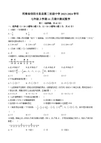 河南省信阳市息县第三初级中学2023-2024学年七年级上学期期中数学试题