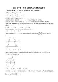 浙江省宁波市宁海县六校联考2023-2024学年九年级上学期11月月考数学试题